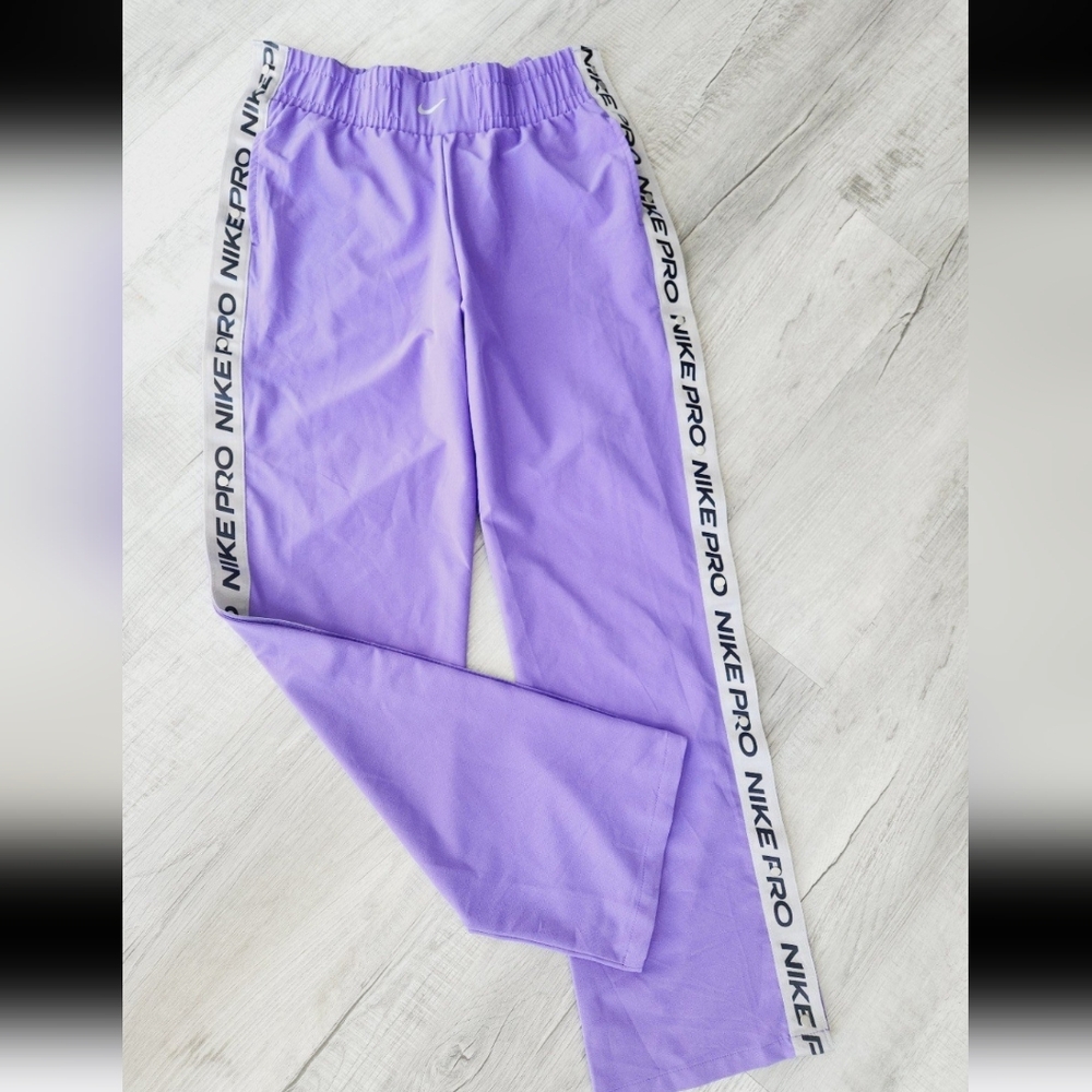 Nike Pro Womens Tear Away Pull On Loose Fitting  Pants in Psychic Purple M - Picture 3 of 10